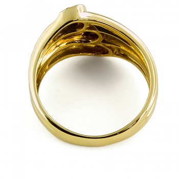 18ct Gold Diamond Ring Size M